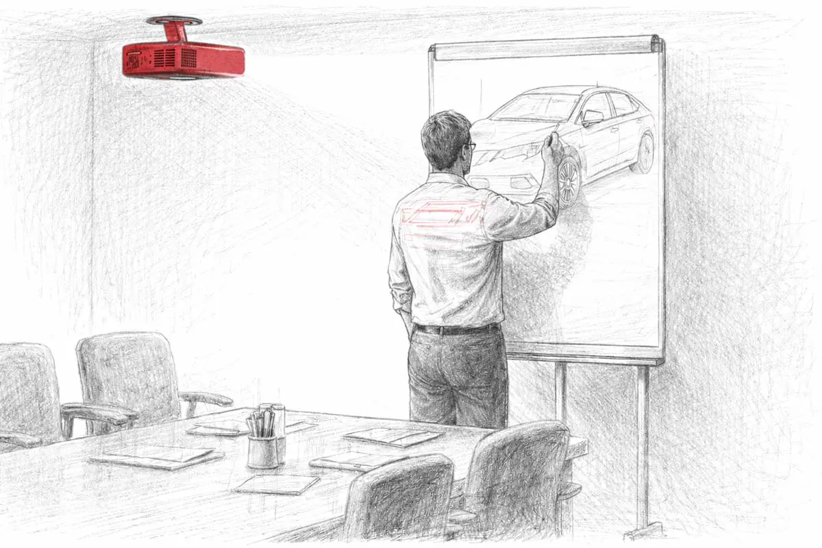 Präsentationsmedien: Projektion auf Flipchart